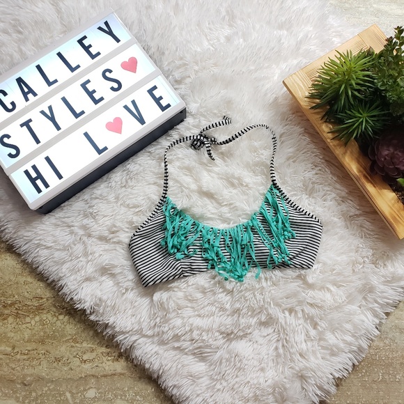 Victoria's Secret Other - Victorias's Secret Fringe Stripes Bikini Top D10